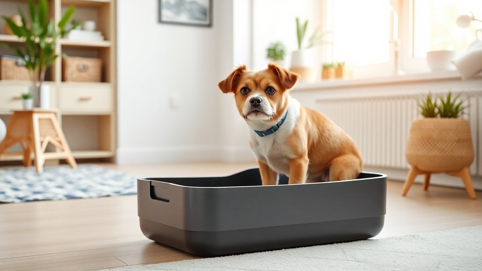 caixa de areia para cachorro em apartamento