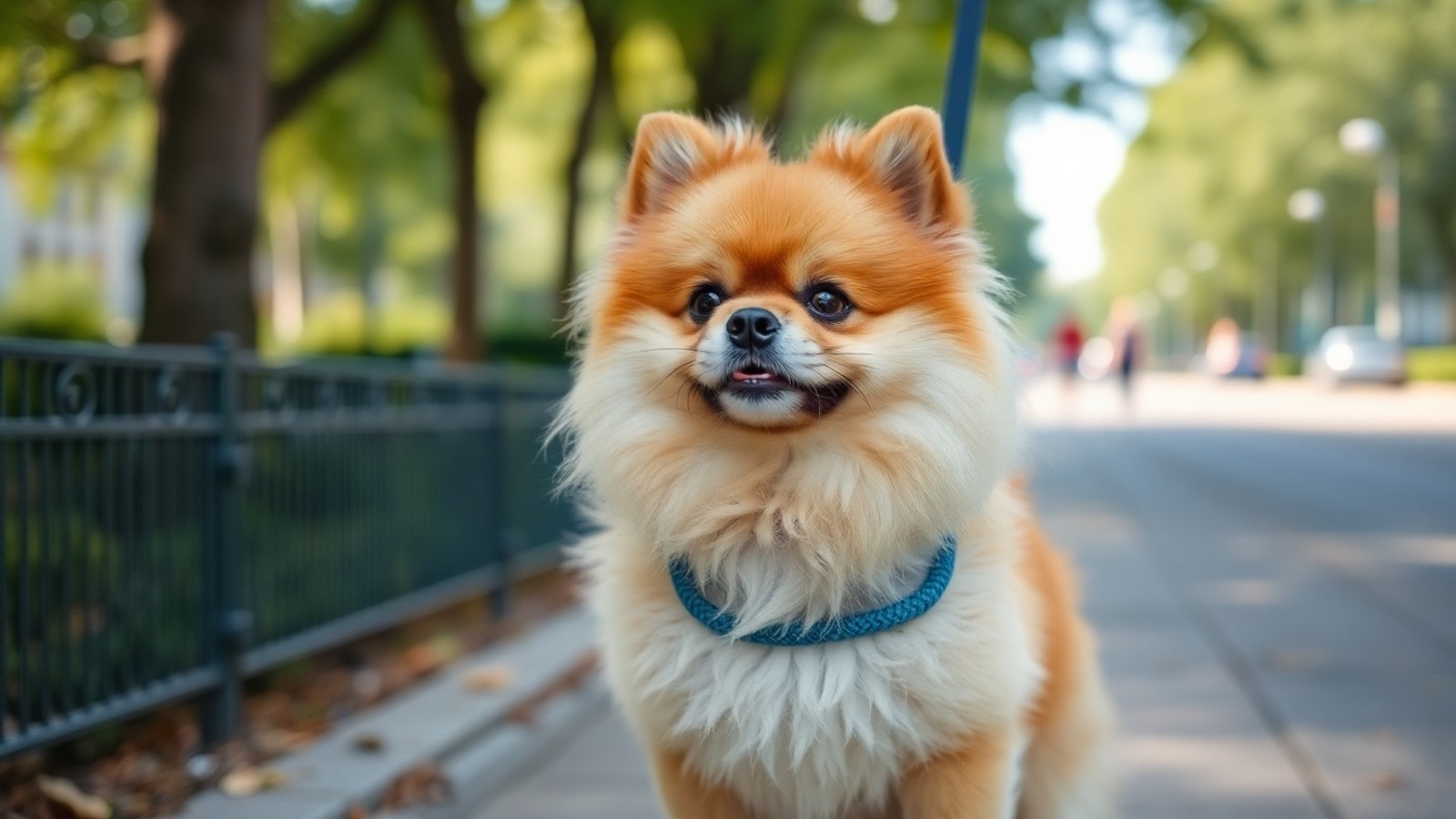 lulu da pomerania com peitoral confortavel