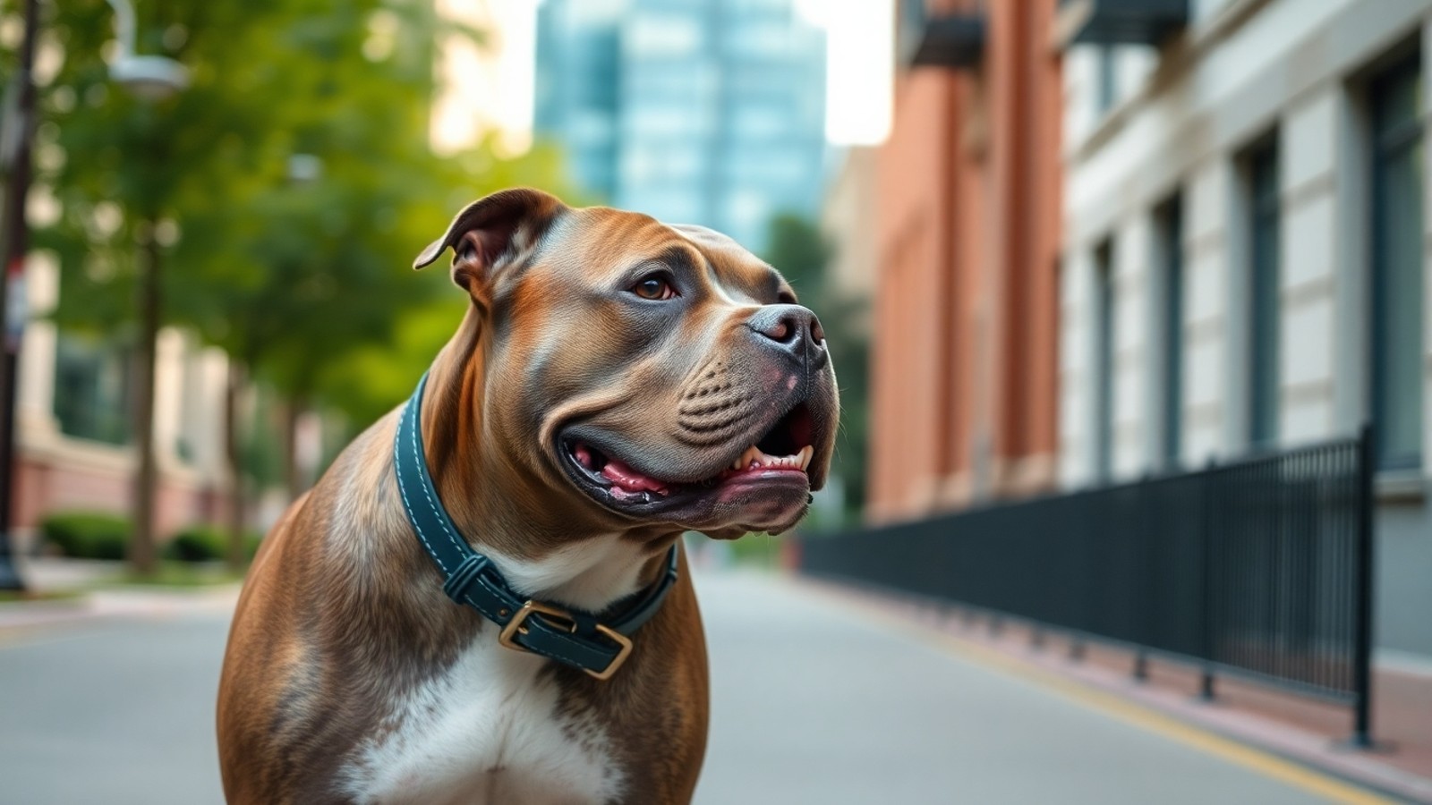 pitbull com coleira resistente