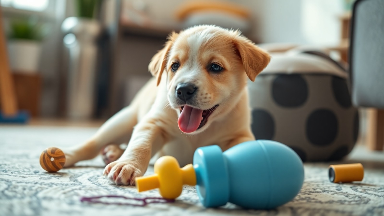 cachorro com 3 meses brincando
