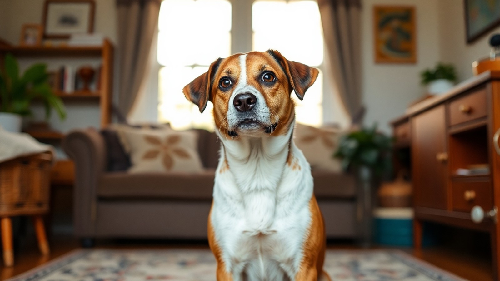 cachorro em ambiente domestico