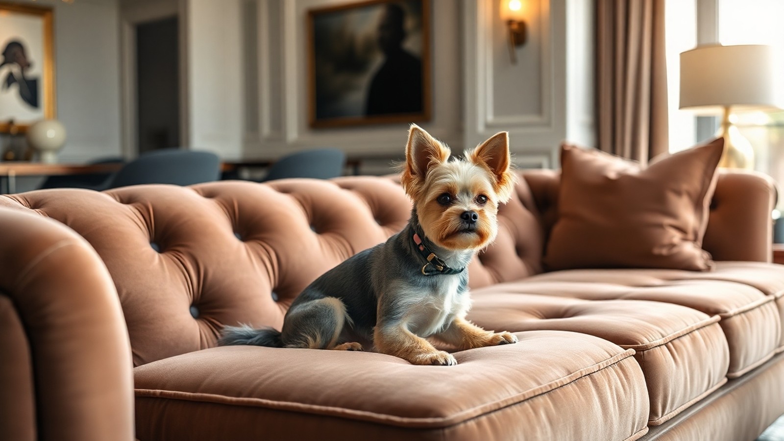 cachorro luxuoso sofa
