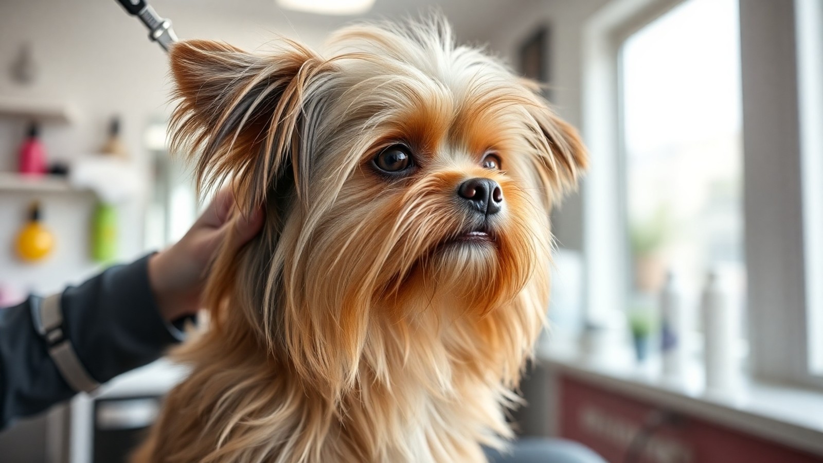 cao com cabelo tosa profissional