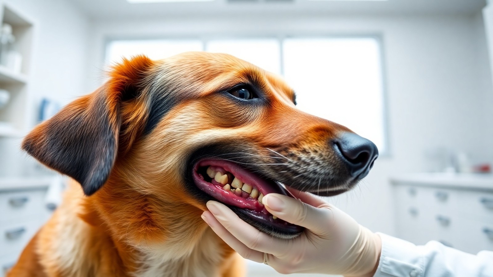 veterinario avaliando idade do cachorro