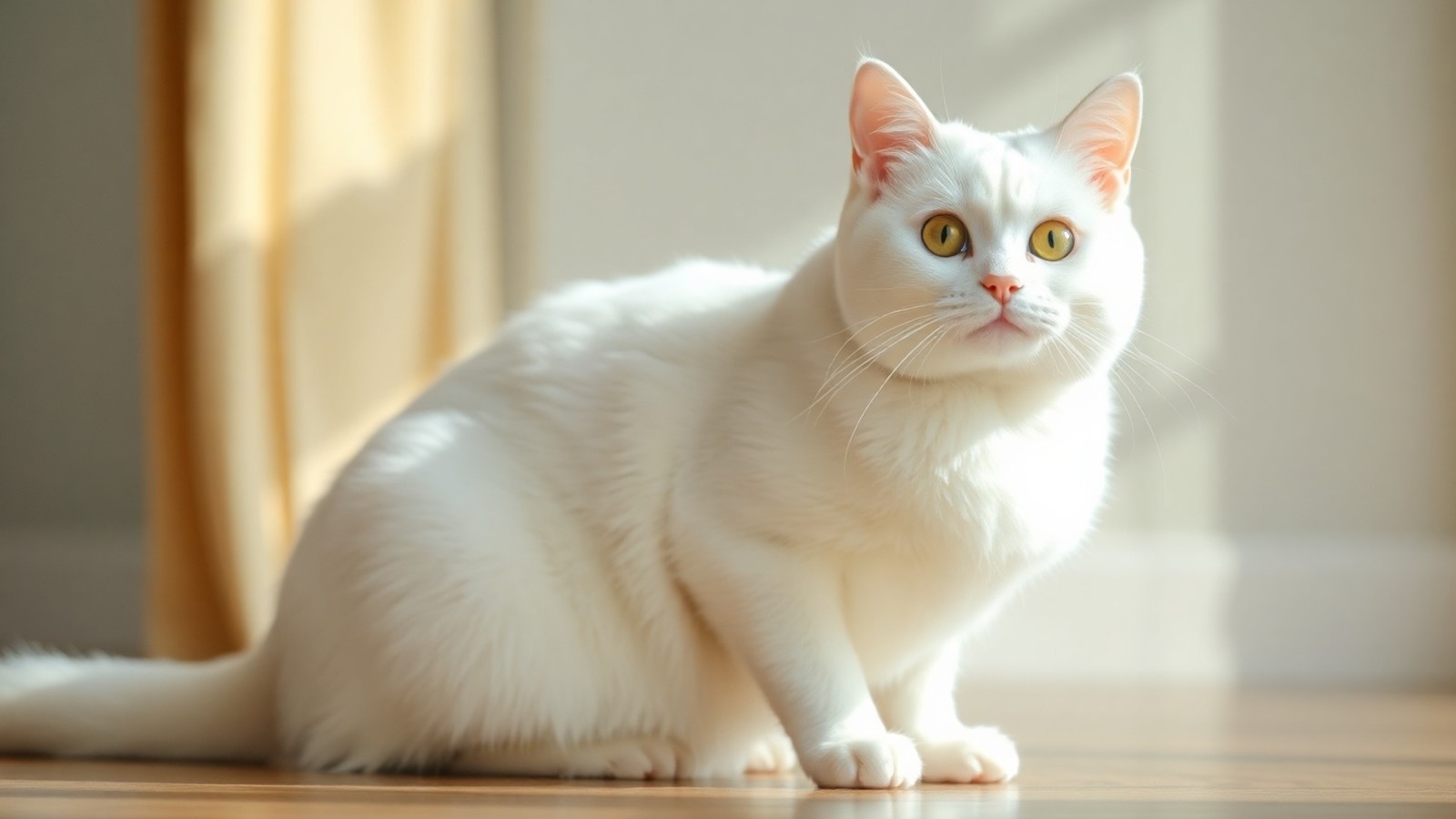 gato branco elegante