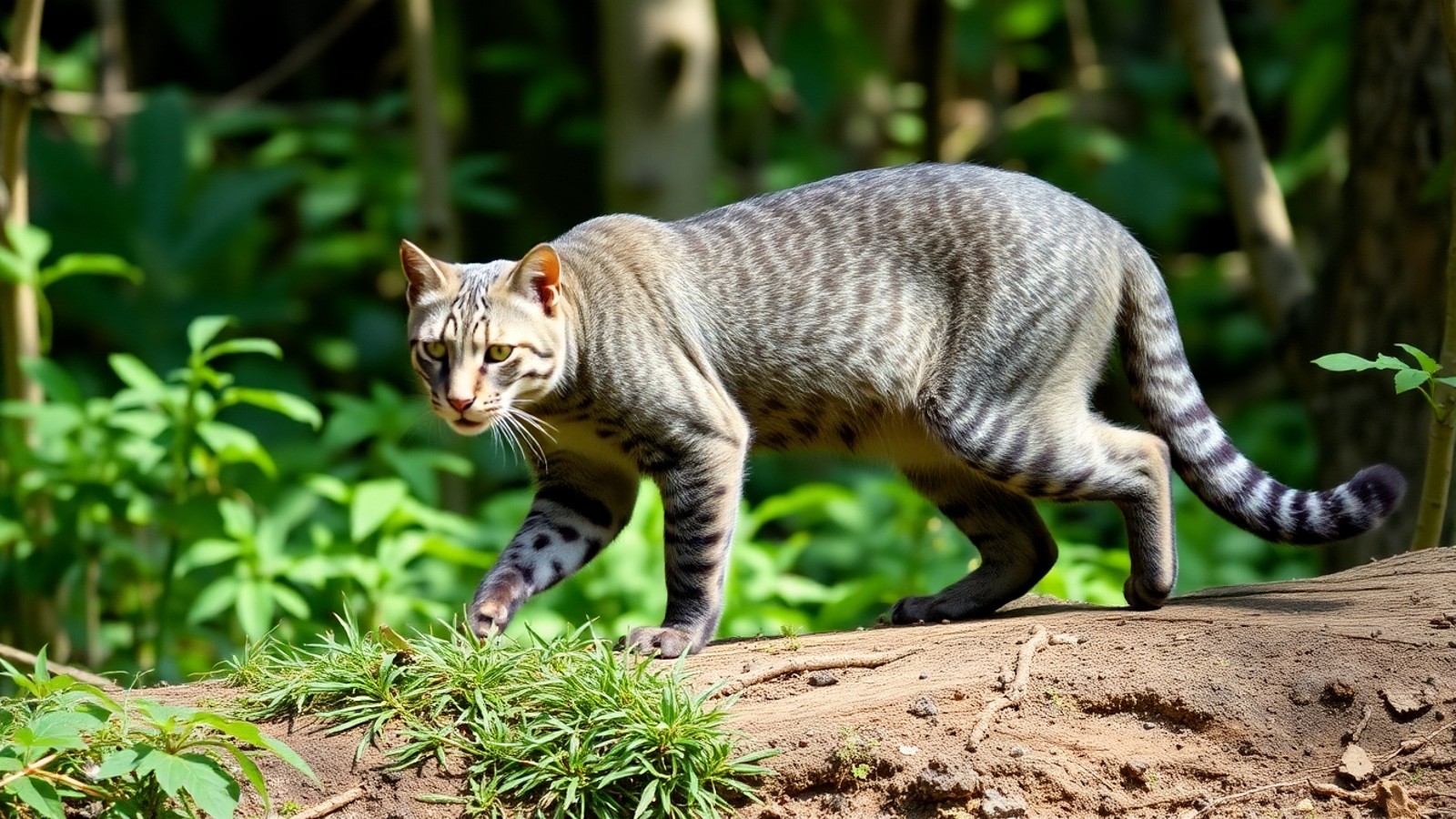 gato do mato cinza na natureza jpg