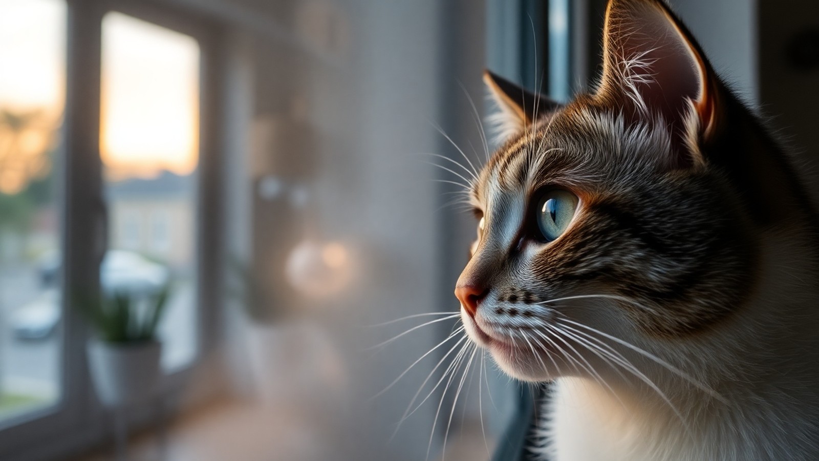 visao do gato na janela