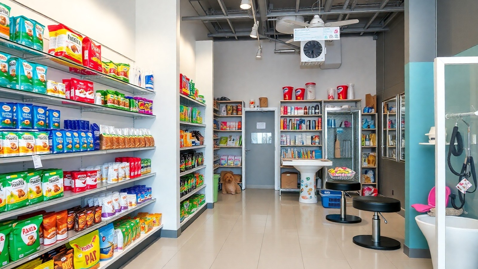 interior de pet shop em paulinia
