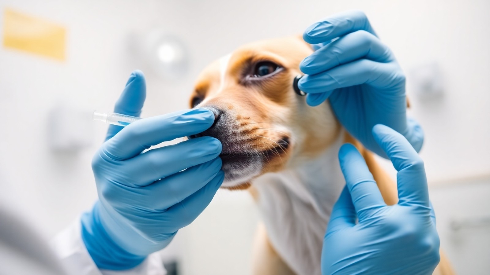 veterinario preparando vacina cachorro